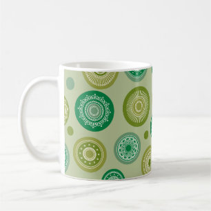 Abstract round ornaments seamless vintage pattern. coffee mug