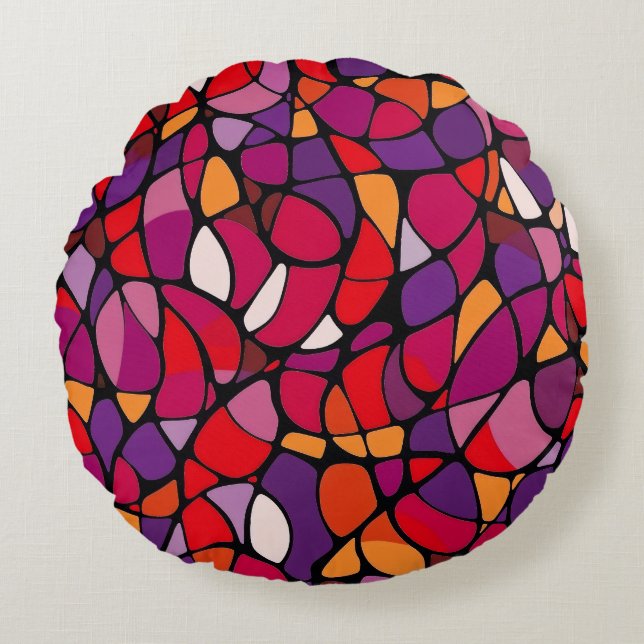 Abstract Round Pillow (Front)