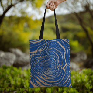 Abstract Royal Fashion Faux Gold Maze Inspired Art Tote Bag