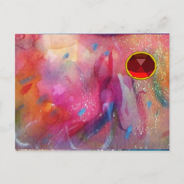 ABSTRACT RUBY POSTCARD (Front)