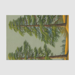 Abstract Rustic Northern Pine Tissue Paper