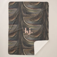 Abstract Rustic Wood Grain Pattern Monogram
