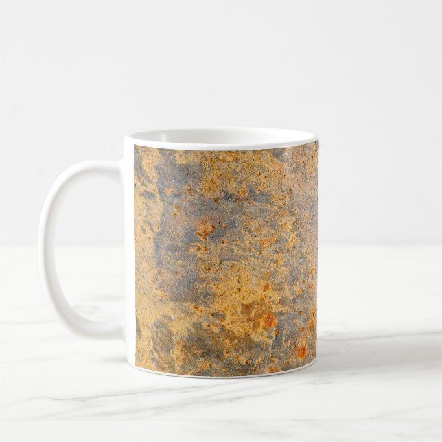Abstract rusty grunge metal backgroundabstract, ag coffee mug (Left)