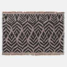 Abstract Safari Brown Throw Blanket