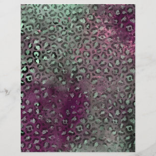 Abstract Safari Grunge Scrapbook Paper Sheet