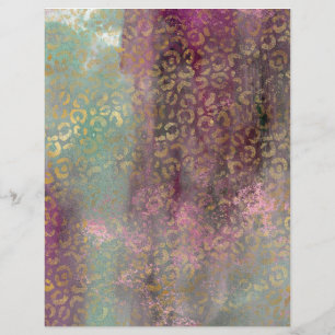 Abstract Safari Grunge Scrapbook Paper Sheet
