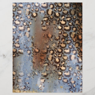 Abstract Safari Grunge Scrapbook Paper Sheet