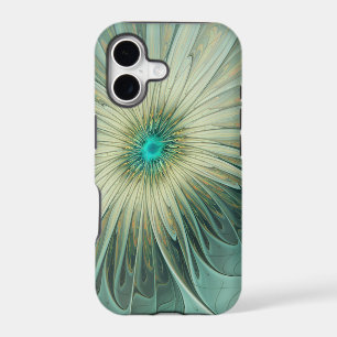 Abstract Sage Green Fantasy Flower Fractal Art