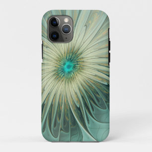 Abstract Sage Green Fantasy Flower Fractal Art iPhone 11 Pro Case