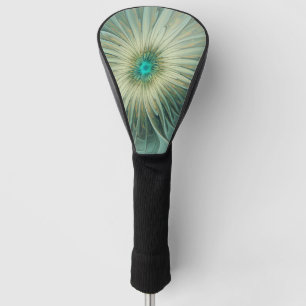 Abstract Sage Green Fantasy Flower Fractal Art Golf Head Cover