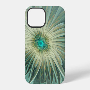 Abstract Sage Green Fantasy Flower Fractal Art iPhone 12 Pro Case