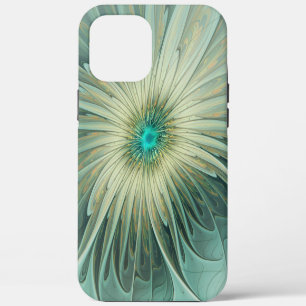 Abstract Sage Green Fantasy Flower Fractal Art iPhone 12 Pro Max Case