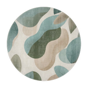 Abstract Sage Green Organic Fluid Shapes Modern Cutting Board