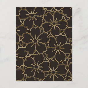 Abstract Sakura Japanese Floral Kimono Postcard