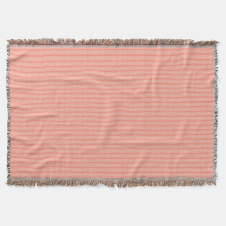 Abstract salmon pink stripes pattern throw blanket