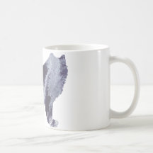 Abstract Samoyed silhouette