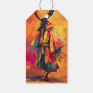Abstract Samurai Warrior Silhouette Gift Tags