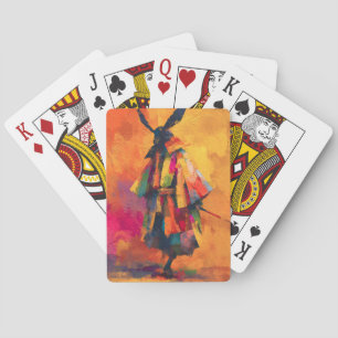 Abstract Samurai Warrior Silhouette Playing Cards