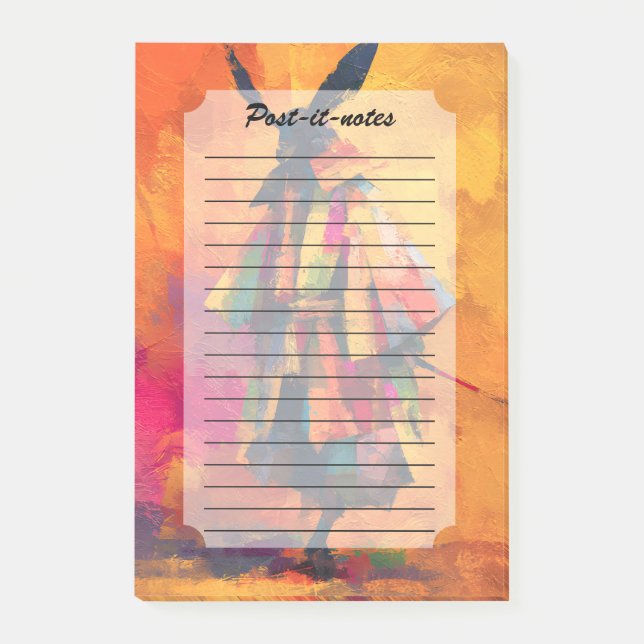 Abstract Samurai Warrior Silhouette Post-it Notes (Front)