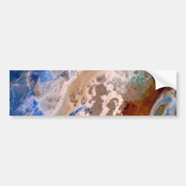 Abstract sandy beach pattern water foam pattern  bumper sticker (Front)