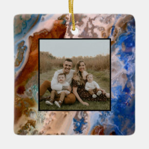 Abstract sandy beach pattern water foam pattern  ceramic ornament