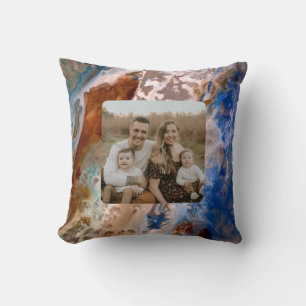 Abstract sandy beach pattern water foam pattern  cushion
