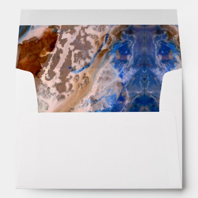 Abstract sandy beach pattern water foam pattern  envelope (Back (Bottom))