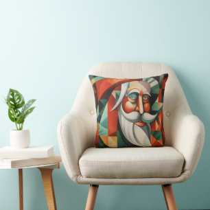 Abstract Santa Claus Cushion