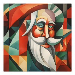Abstract Santa Claus Photo Print
