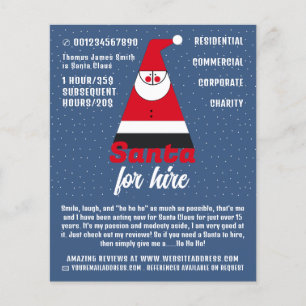 Abstract Santa, Santa Claus Entertainer Advert Flyer