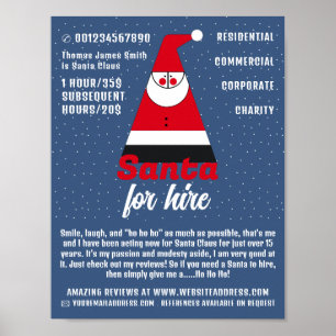 Abstract Santa, Santa Claus Entertainer Advert Poster