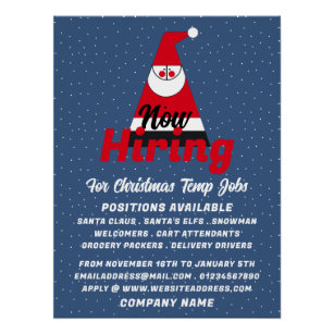 Abstract Santa, Seasonal Recruitment Advertising Poster