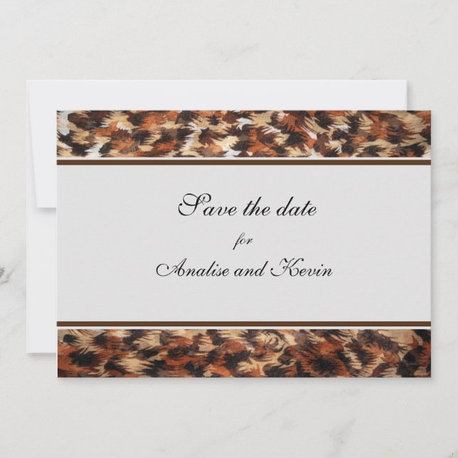 Abstract Save The Date Card (Front)