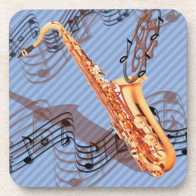 Abstract Saxophone Coasters (Front)