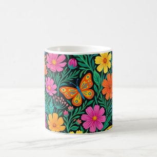 Abstract Scandinavian Flowers Coffee Mug