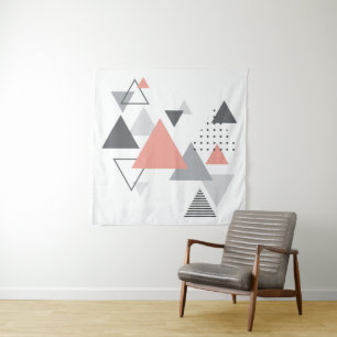 Abstract Scandinavian Geometric Design Tapestry