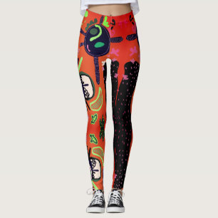 Abstract Scandinavian Modern Art  Leggings