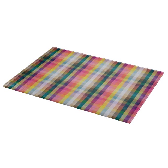 Abstract Scottish Plaid Cutting Board (Corner)