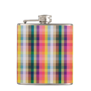 Abstract Scottish Plaid Hip Flask