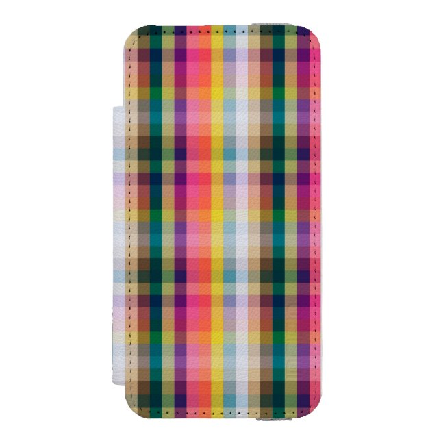 Abstract Scottish Plaid Incipio iPhone Wallet Case (Folio Front)