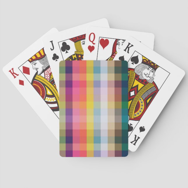 Abstract Scottish Plaid Playing Cards (Back)