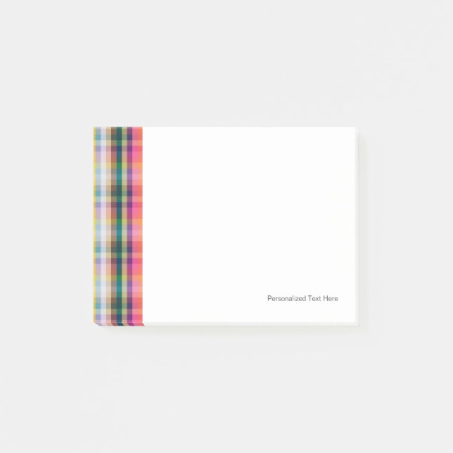 Abstract Scottish Plaid Post-it Notes (Front)