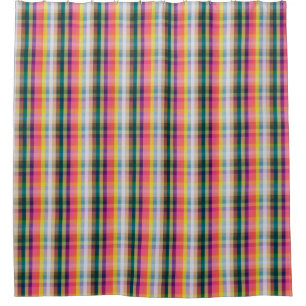Abstract Scottish Plaid Shower Curtain