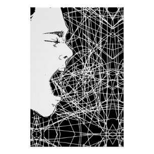 Abstract Scream Art Poster