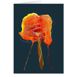 Abstract scribble floral flower modern art
