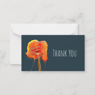Abstract scribble floral flower modern art card