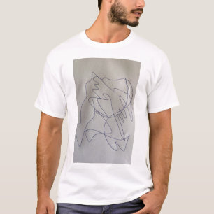 Abstract Scribble Pen Drawing Graphic T-Shirt