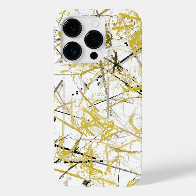 Abstract Scribbles - Mustard and Brown Case-Mate iPhone Case (Back)