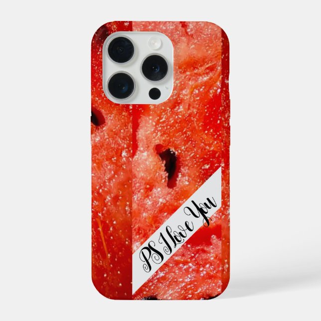 Abstract Script Monogram Him Her PS I Love You  iPhone Case (Back)