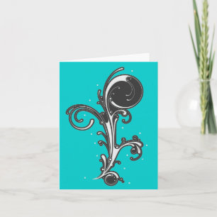 Abstract Scroll Design Notecard